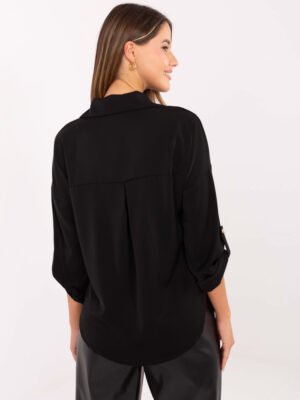 Alternative view of Marškiniai su išskirtinėmis sagomis MI-KS-4192.34 juoda