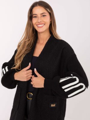 Alternative view of Stilingas kardiganas su megztomis rankovėmis IT-SW-80678.84 juoda