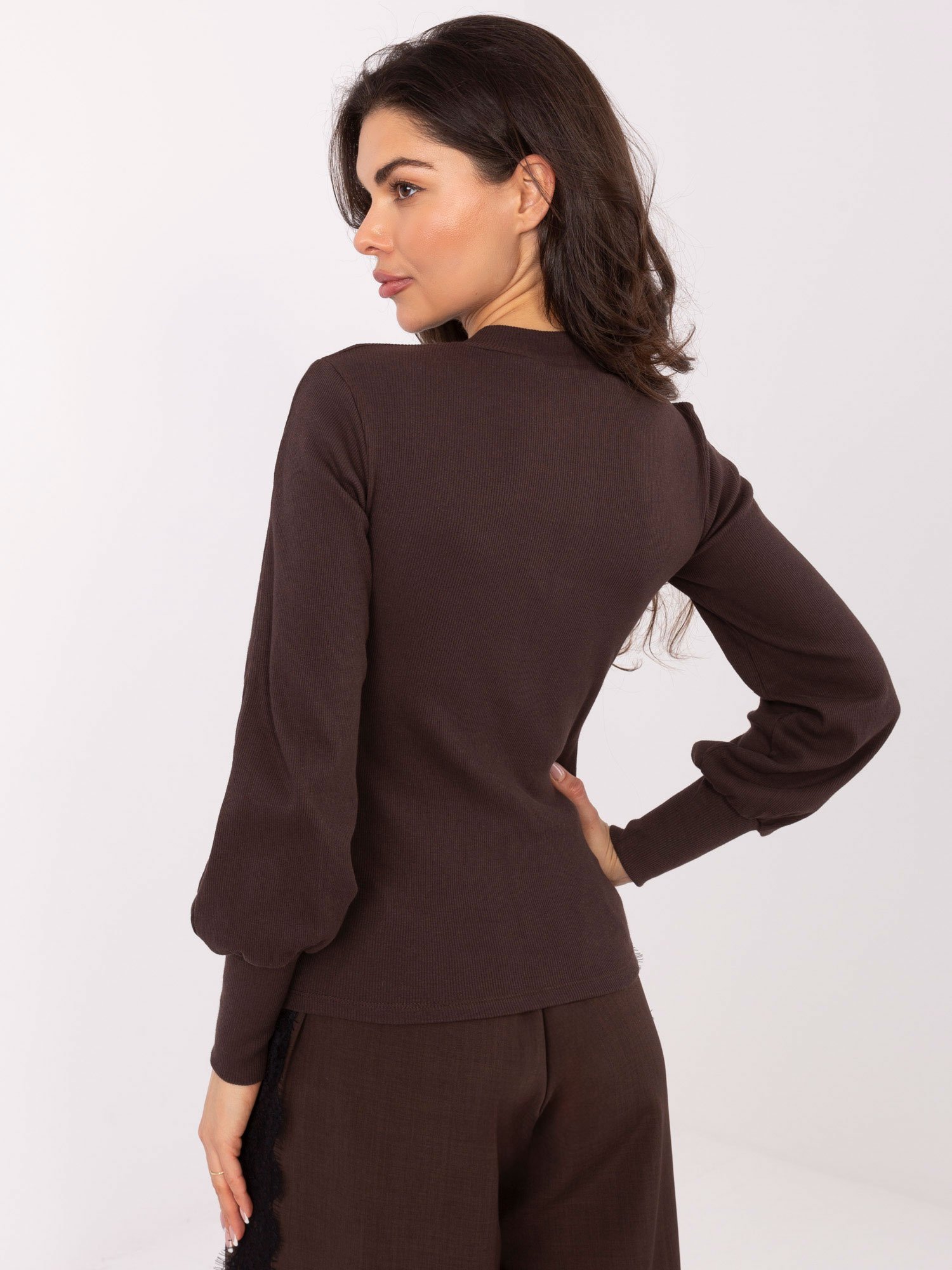 Tampraus audinio palaidinė "OLIVIA" ruda - Image 4