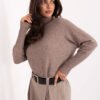 Megztinis aukštu kaklu IT-SW-8003.18P tamsi beige