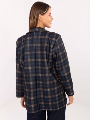 Alternative view of Oversize languotas švarkas "RENEE" granatų-smėlio