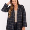 Oversize languotas švarkas "RENEE" granatų-smėlio