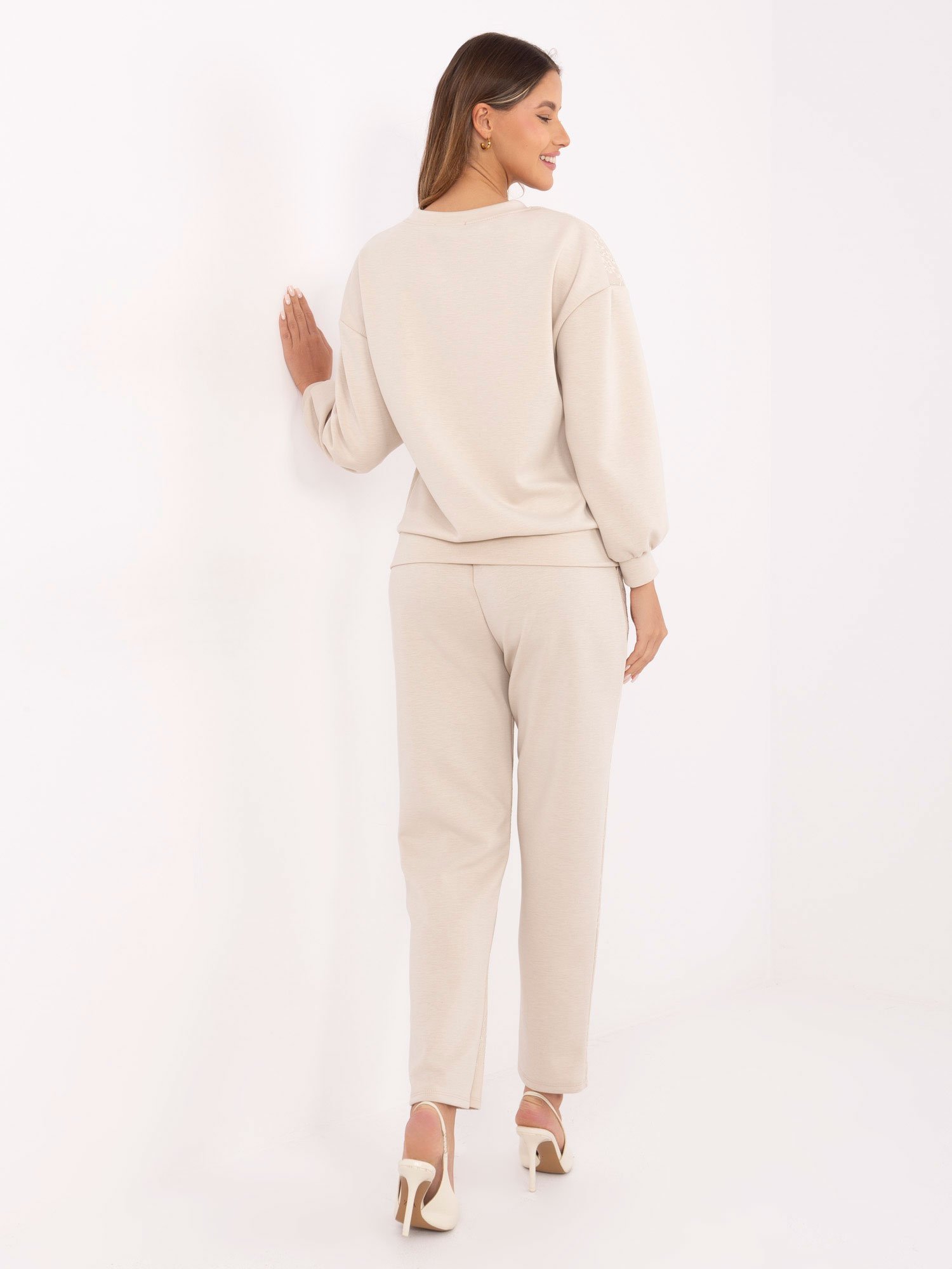 Laisvalaikio komplektas dekoruotas blizgančiais taškeliais "BASTION" šviesi smėlio - Image 3