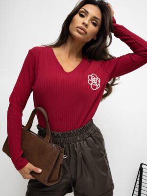 Tampraus audinio palaidinė "LEINA" bordo