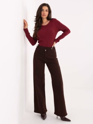 Klasikinė  basic stiliaus trikotažinė palaidinė  "CARLY"  bordo