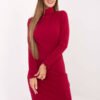 Tampraus audinio priglundanti suknelė "EVA BASIC" bordo