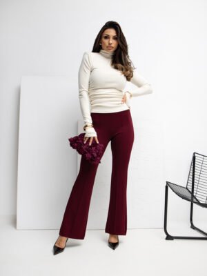 Alternative view of Tampraus trikotažinio audinio kelnės "MODELA" bordo