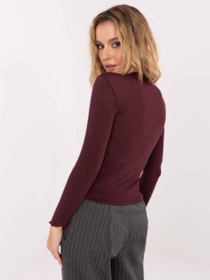 Alternative view of Klasikinė tampri palaidinė su kašmyru "ANNA" bordo