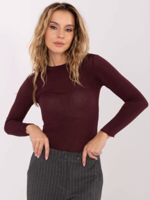 Klasikinė tampri palaidinė su kašmyru "ANNA" bordo