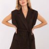 Elegantiška liemenė su dirželiu "LARA BELT" tamsi ruda