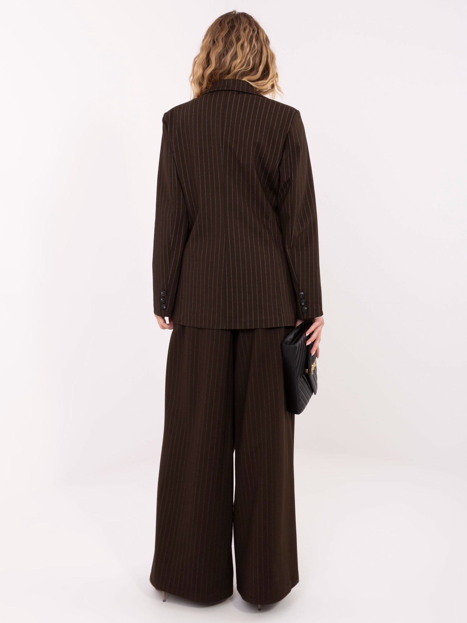 Elegantiškas švarkas "LARA" tamsi ruda - Image 5