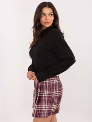 Alternative view of Tampraus audinio palaidinė aukštesniu kaklu "JILL" juoda