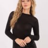 Klasikinė tampri palaidinė su kašmyru "ANNA" juoda
