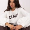 Džemperis su užrašu "CIAO" pieno balta