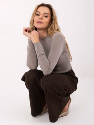 Alternative view of Klasikinė tampri palaidinė su kašmyru "ANNA" tamsi smėlio