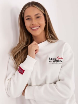 Alternative view of Džemperis stilingam laisvalaikiui „DIFFERENT” balta