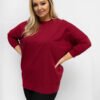 Minimalistinė plus size palaidinė "LORNA" bordo