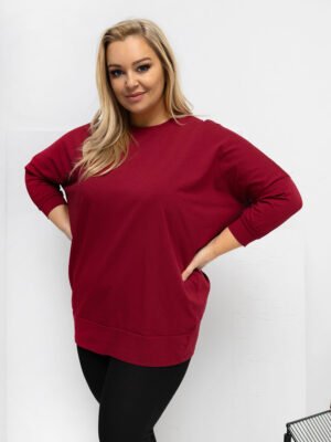 Minimalistinė plus size palaidinė "LORNA" bordo