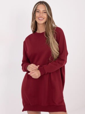 Laisvo silueto  medvilninė suknelė "CAMINO" bordo