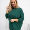 Minimalistinė plus size palaidinė "LORNA" tamsi žalia