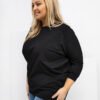 Minimalistinė plus size palaidinė "LORNA"  juoda