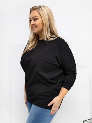 Minimalistinė plus size palaidinė "LORNA"  juoda