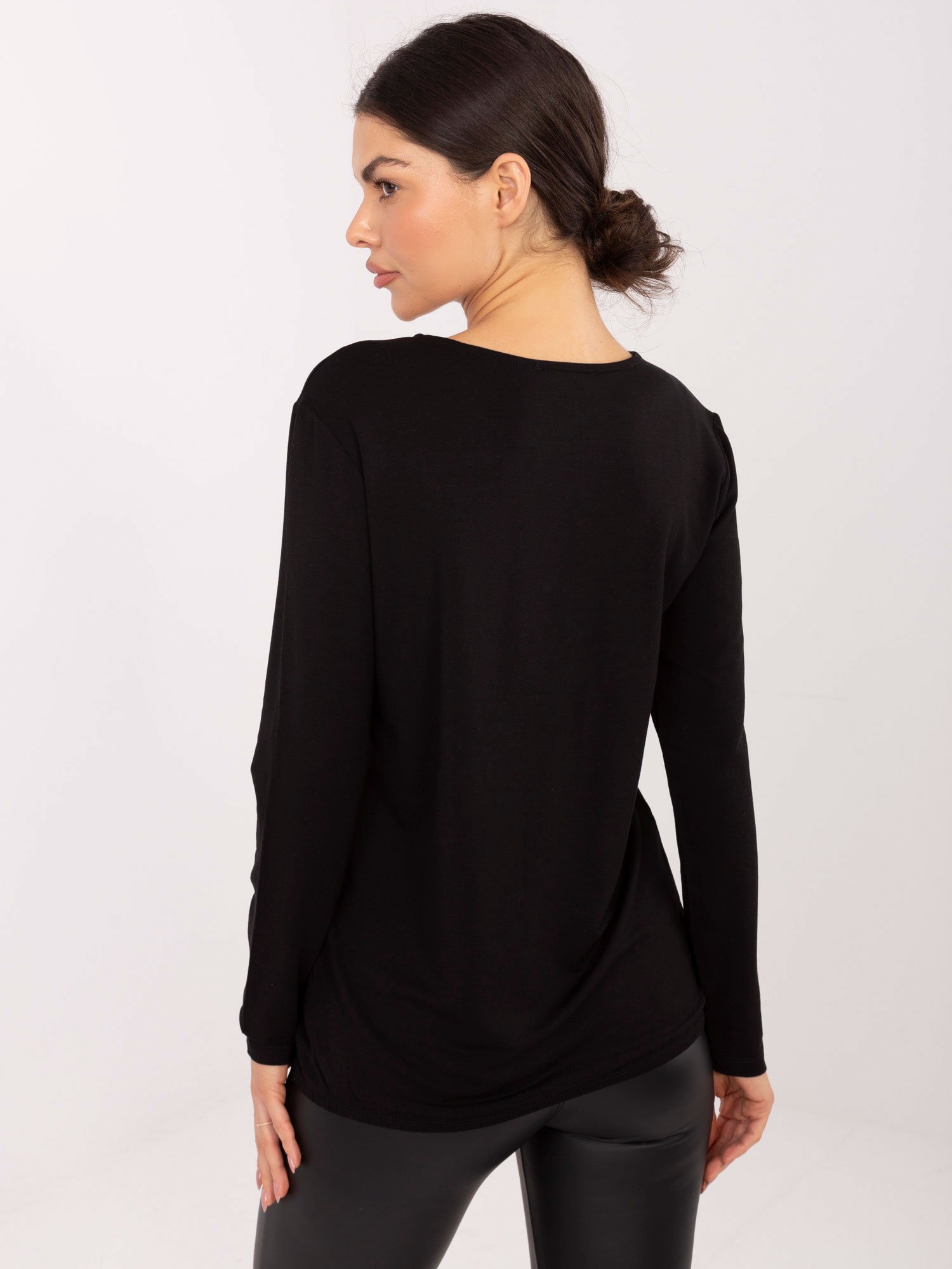 Laisvalaikio palaidinė ilgomis rankovėmis "CODY" juoda - Image 6