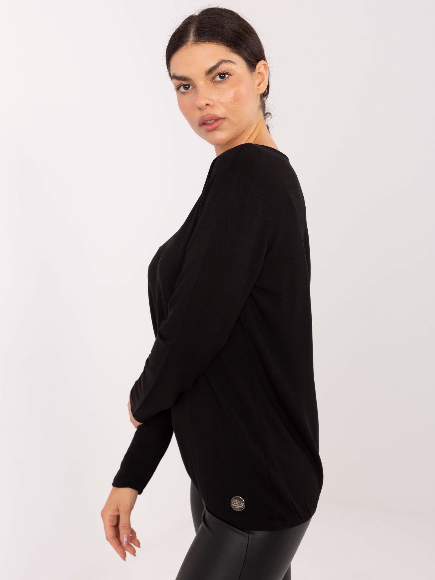 Laisvalaikio palaidinė ilgomis rankovėmis "CODY" juoda - Image 4
