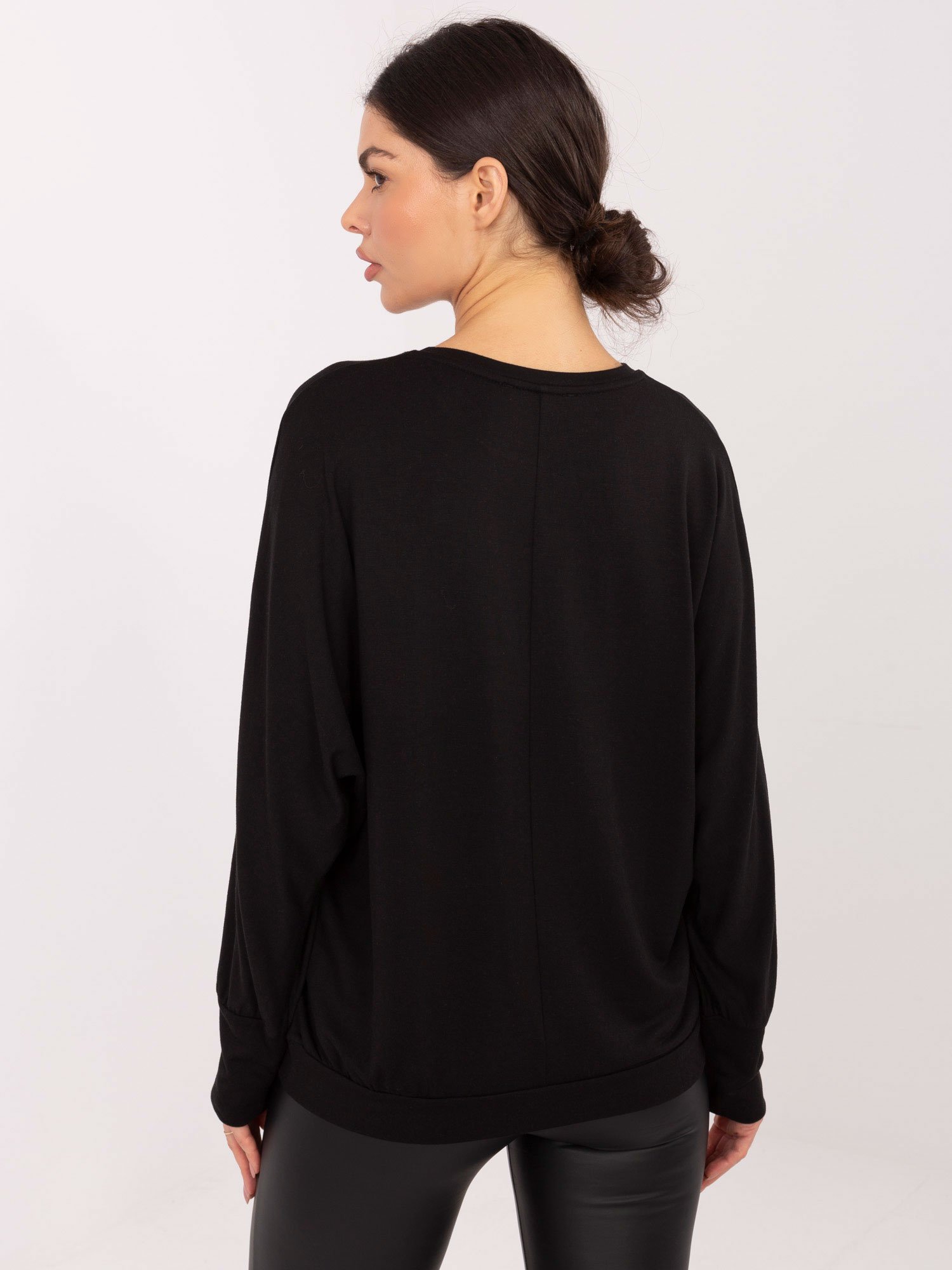 Palaidinė su dekoratyvine detale apačioje "RYANA" juoda - Image 4