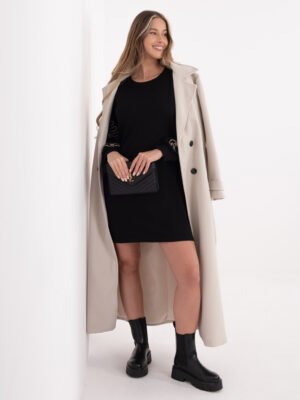 Alternative view of Laisvalaikio suknelė su dekoruotomis rankovėmis "REINA" juoda