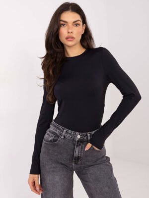 Klasikinė tampraus audinio palaidinė "SARA" juoda