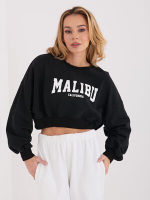 Modernus trumpintas džemperis "BERNEY" juoda