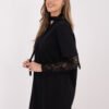 Laisvo silueto suknelė su nėriniais "SAIBEL" juoda