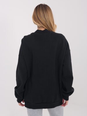 Alternative view of Oversize užsegamas džemperis "TOMI" juoda