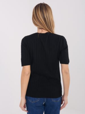 Alternative view of Megztukas trumpomis rankovėmis "ADRIA" juoda