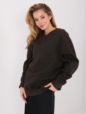 Alternative view of Ilgas oversize džemperis "ERIKA" tamsi ruda