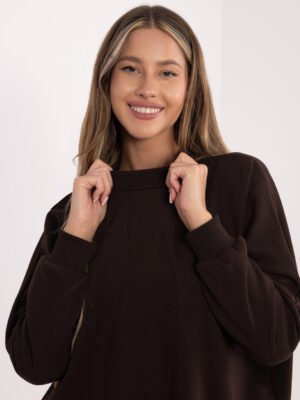 Alternative view of Laisvo silueto  medvilninė suknelė "CAMINO" tamsi ruda