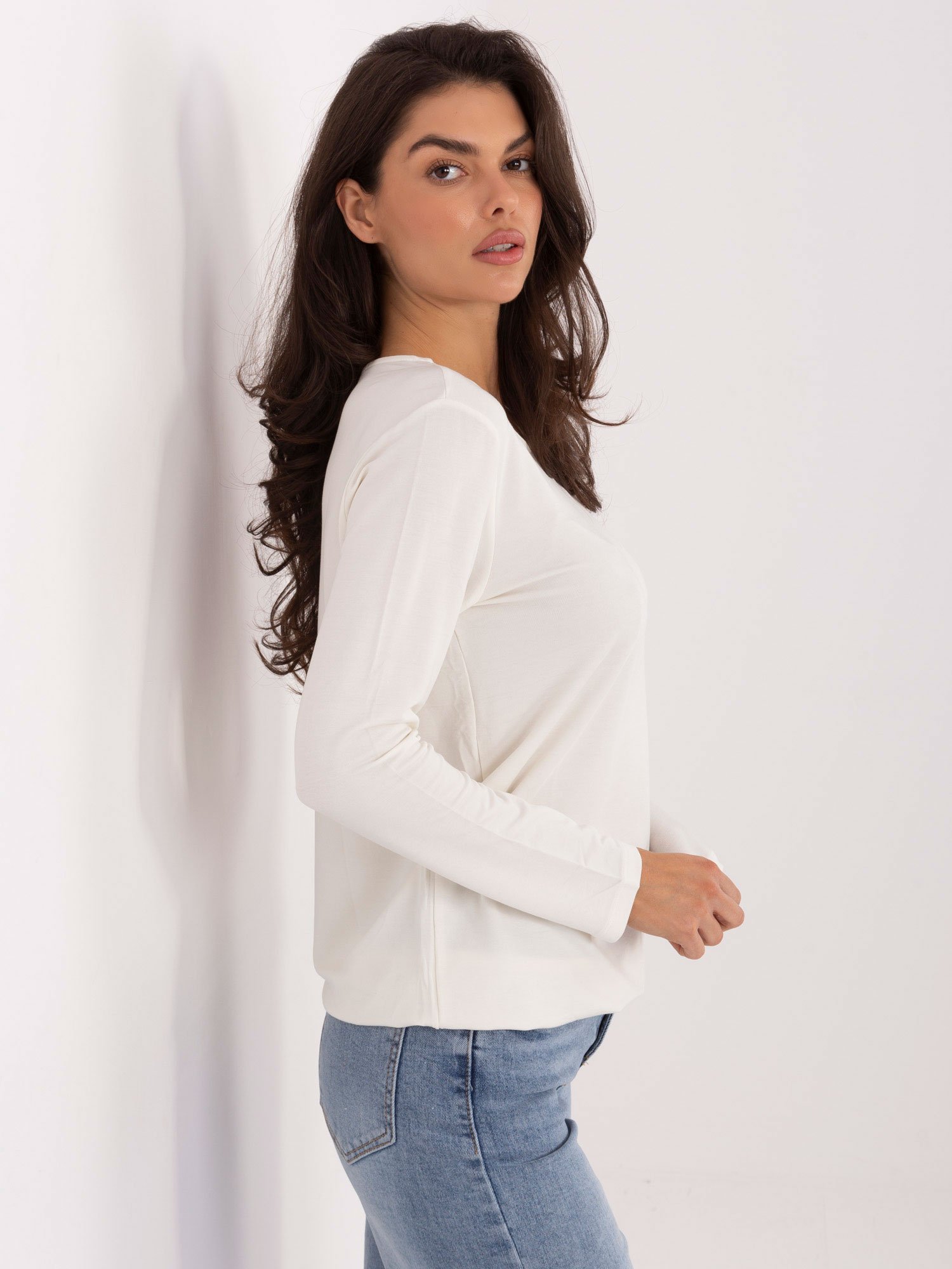Laisvalaikio palaidinė ilgomis rankovėmis "CODY" pieno balta - Image 2