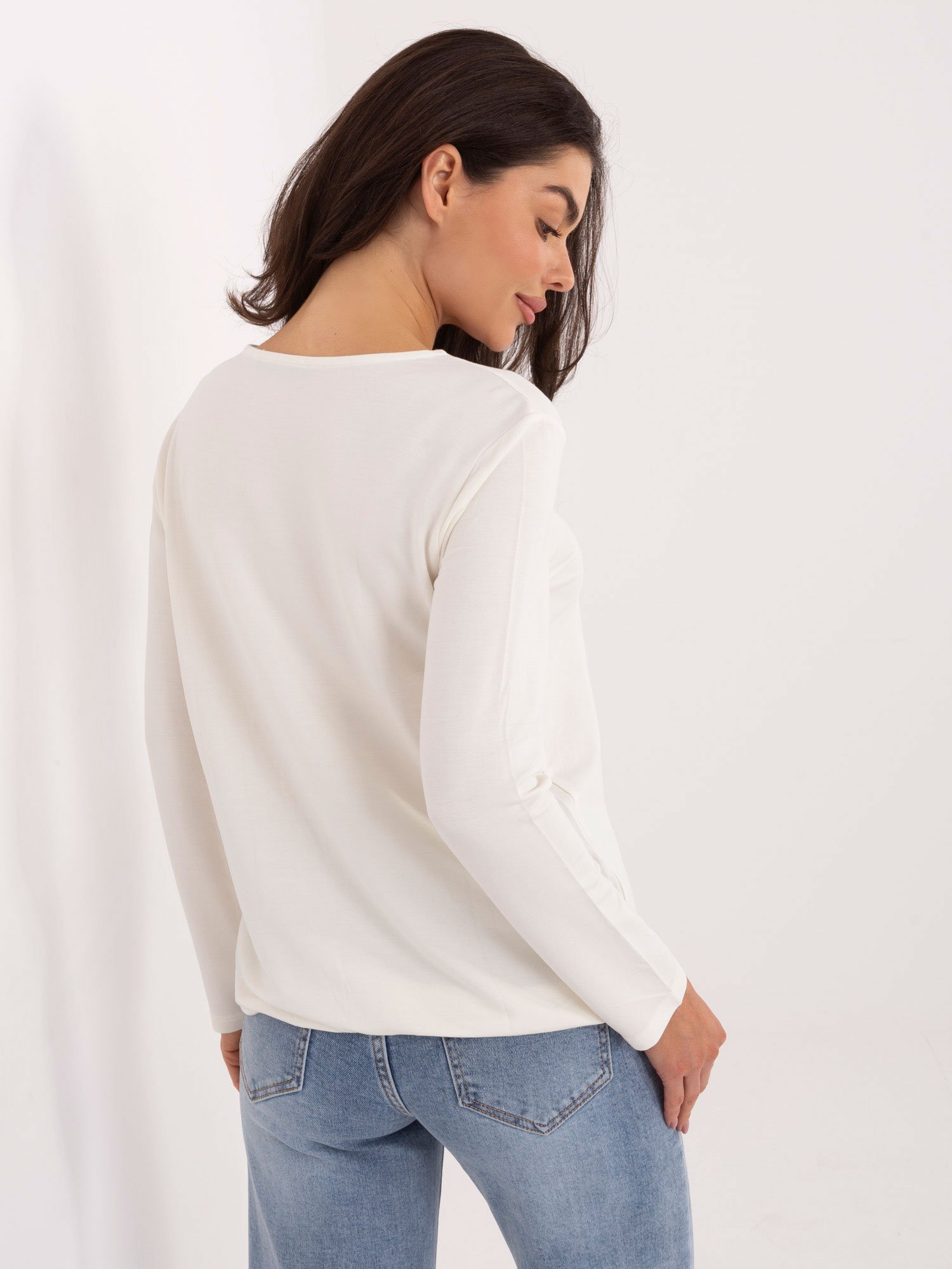 Laisvalaikio palaidinė ilgomis rankovėmis "CODY" pieno balta - Image 3