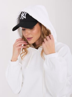 Alternative view of Oversize džemperinė suknelė su gobtuvu "CONI" pieno balta