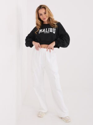 Cargo stiliaus laisvalaikio kelnės "HANA" pieno balta