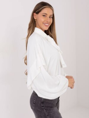 Pol pl Ecru rozpinana koszula z wiazaniem 415972