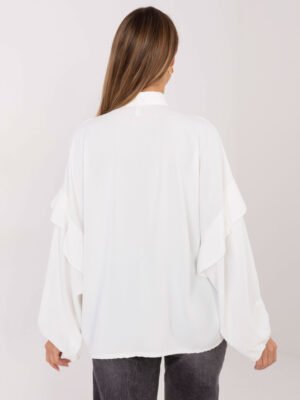 Pol pl Ecru rozpinana koszula z wiazaniem 415972