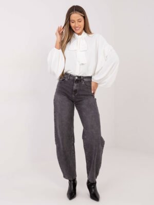 Pol pl Ecru rozpinana koszula z wiazaniem 415972