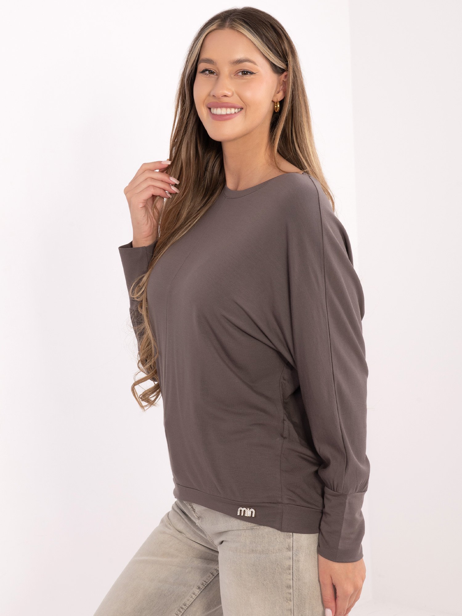 Palaidinė su dekoratyvine detale apačioje "RYANA" pilka smėlio - Image 5