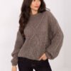 Oversize megztinis su mohera "ALICIA" tamsi smėlio