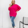 Minimalistinė plus size palaidinė "LORNA" fuksijų