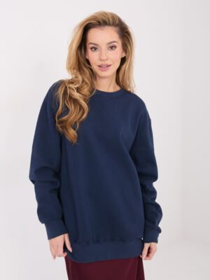 Alternative view of Ilgas oversize džemperis "ERIKA" tamsi mėlyna