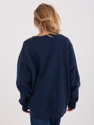 Alternative view of Oversize stiliaus džemperis su užrašu "NEW YORK" tamsi mėlyna