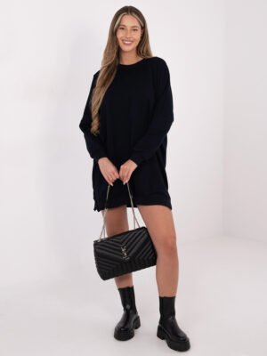 Laisvo silueto  medvilninė suknelė "CAMINO" tamsi mėlyna